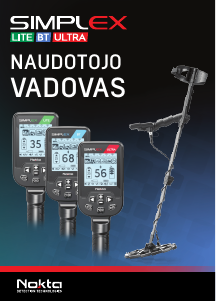 Vadovas Simplex BT Metalo detektorius
