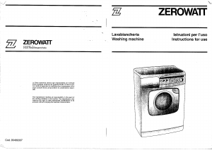 Manuale Zerowatt EP 7401 A SS Lavatrice