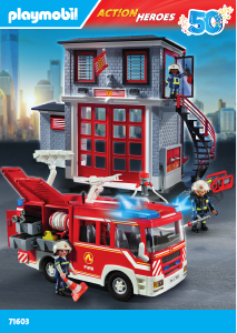 Mode d’emploi Playmobil set 71603 Action Heroes Poste de pompiers avec camion dintervention