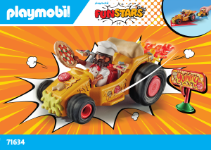 Bedienungsanleitung Playmobil set 71634 Funstars Rasende Pizza