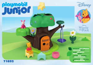 Instrukcja Playmobil set 71693 Junior 1.2.3 & Disney: Domek w drzewie Kubusia Puchatka i Prosiaczka