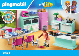 Εγχειρίδιο Playmobil set 71608 My Life Μοντέρνα κουζίνα με τραπεζαρία