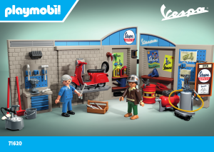 Bedienungsanleitung Playmobil set 71620 Vespa 60s Vespa garage