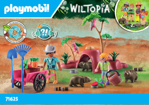 Bedienungsanleitung Playmobil set 71625 Wiltopia Wombat Unterschlupf
