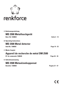 Handleiding Renkforce MD 2500 Metaaldetector