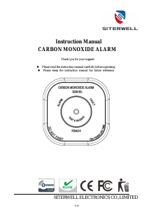 Handleiding Siterwell GS816B Koolmonoxidemelder