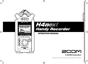 Handleiding Zoom H4next Audiorecorder