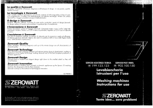Bruksanvisning Zerowatt Professional 640 X Tvättmaskin