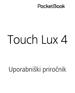 Priročnik PocketBook Touch Lux 4 E-bralnik