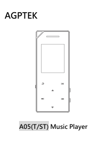 Handleiding AGPTEK A05 Mp3 speler