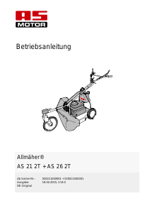 Bedienungsanleitung AS Motor AS 26 2T Rasenmäher