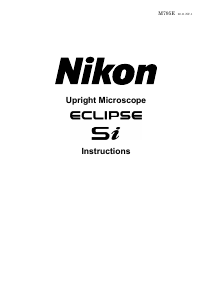 Handleiding Nikon Eclipse Si Microscoop