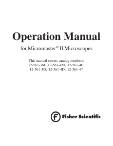 Handleiding Fisher Micromaster II Microscoop