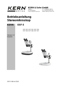 Bedienungsanleitung KERN OSF 527 Mikroskop