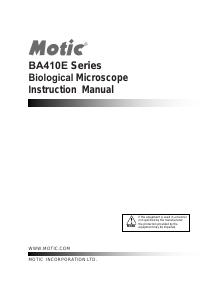 Handleiding Motic BA410E Microscoop