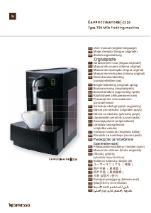 Manual Nespresso CS 20 Cappuccinatore Cafetieră