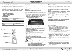 Bedienungsanleitung Rosenstein and Söhne NX-7615-675 Popcornmaschine