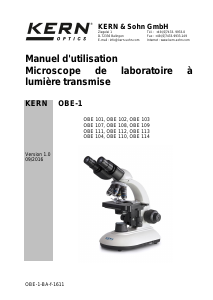 Mode d’emploi KERN OBE 108 Microscope