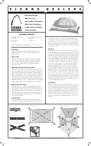 Manual Sierra Designs ASP Tent