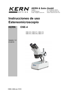 Manual de uso KERN OSE 413 Microscopio