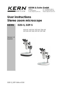 Handleiding KERN OZO 552 Microscoop