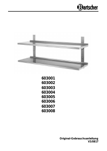 Bruksanvisning Bartscher 603006 Hylle