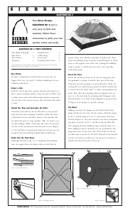 Manual Sierra Designs Electron RC 2 Tent