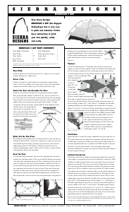 Manual Sierra Designs Hercules 3 AST Tent
