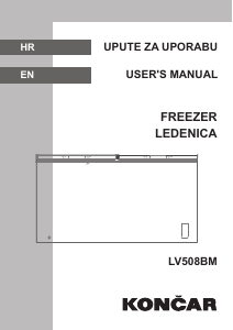 Manual Končar LV508BM Freezer