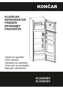 Priručnik Končar HL54283SV Frižider – zamrzivač