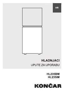 Priručnik Končar HL235BM Frižider – zamrzivač