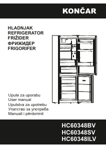 Priručnik Končar HC60348ILV Frižider – zamrzivač
