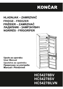 Priručnik Končar HC54278SV Frižider – zamrzivač