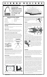 Manual Sierra Designs Hercules AST Tent