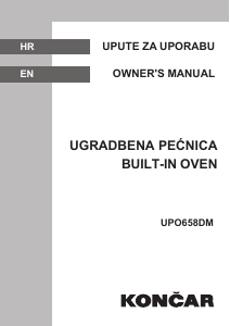 Manual Končar UPO658DM Oven