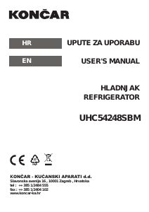 Priručnik Končar UHC54248SBM Hladnjak