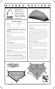 Manual Sierra Designs Iota Tent