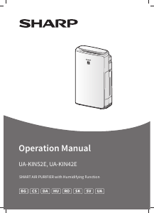 Návod Sharp UA-KIN52E-W Čistička vzduchu