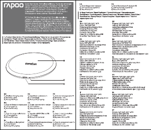 Manual de uso Rapoo XC105 Cargador inalámbrico