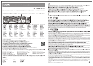 Mode d’emploi Rapoo NK8020 Clavier