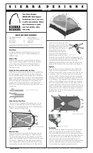 Manual Sierra Designs Orion AST Tent
