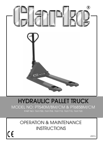 Manual Clarke PT 540BM Forklift Truck
