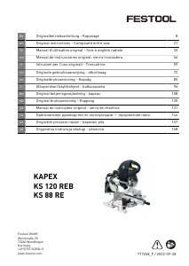 Käyttöohje Festool KS 88 RE Jiirisaha