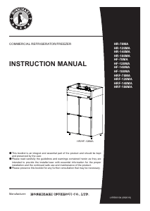 Manual Hoshizaki HF-148MA Freezer
