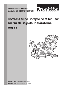 Manual de uso Makita GSL02 Sierra de inglete