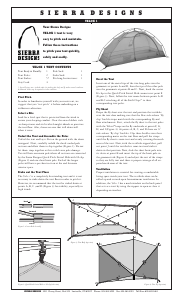 Manual Sierra Designs Velox 1 Tent