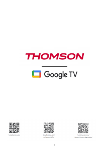 Bruksanvisning Thomson 40FG2S14W LED TV