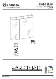 説明書 Lotosan Bella 60 ミラーキャビネット