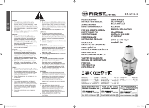 Manual First Austria FA-5114-3 Aparat de maruntit