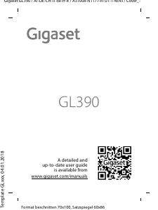 Bedienungsanleitung Gigaset GL390 Handy